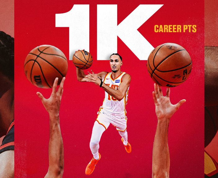 تهانينا! ريسا شاي تصبح رابع أصغر لاعبة في تاريخ هوكس تسجل 1000 نقطة.