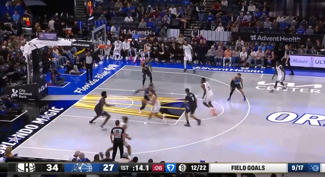 أداء عظيم! وسجل بورتر 15 نقطة و6 متابعات و7 تمريرات حاسمة في 6 من 12 تسديدة في الشوط.